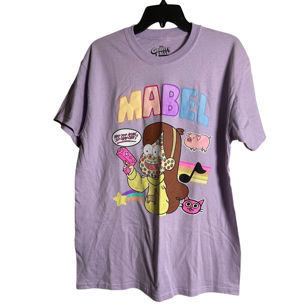 DISNEY Gravity Falls Graphic Tee NEW Lavender 100% Cotton SS Size M - Picture 2 of 4
